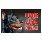 Tabla Ovde ja čuvam - Doberman 20x12.5cm