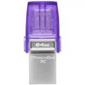 KINGSTON 64GB DataTraveler MicroDuo 3C USB 3.2 flash DTDUO3CG3 64GB