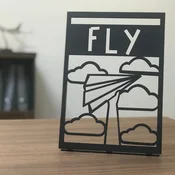 Aberto Design Dekorativna figura Fly Pod, 2 mm, Crna