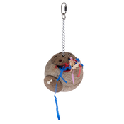 TIAKI igracka za grickanje i kljucanje od kokosa, za ptice - cca O 15 x V 30 cm