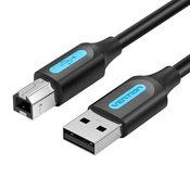 USB 2.0 A to B kabel Vention COQBJ 2A 5m crni PVC