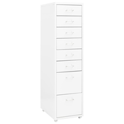 Mobilni ormarić za spise bijeli 28 x 41 x 109 cm metalni