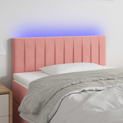 vidaXL LED uzglavlje ružicasto 80 x 5 x 78/88 cm baršunasto