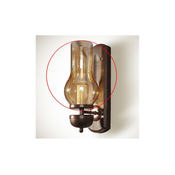 Brilagi - Zamensko staklo za zidnu lampu TAVERN/COTTAGE E14 210x110 mm braon