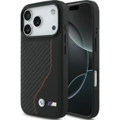 Ovitek BMW MagSafe ovitek M Carbon Line z logotipom za iPhone 17 Pro rdeč (BMHMP17L25PCCSCKR)