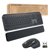 Logitech MX Keys combo for Business Gen 2 tipkovnica Miš priložen RF bežicni + Bluetooth QWERTY Španjolski Grafit