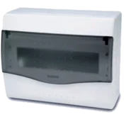 Famatel ohišje za varovalke nadometno, 8/10 varovalk, prozorno, IP40 - 3608-W-M-KN/8-10