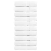 Vidaxl vidaXL Premium brisače SOLUND, 10 kosov, bele, 70 x 140 cm, 600 g/cm2
