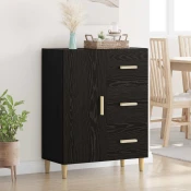 Kreveta Crni hrast 34 x 69.5 x 90 cm Konstruirano drvo