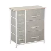 Homestar Predalnik z 7 zložljivimi tkaninskimi predali 635x30x71 cm siva