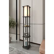 Opviq Podna lampa Estantes Square, 150 cm, Crna