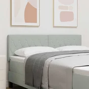 LED glava kreveta s LED trakama Svijetlo siva 160 cm Baršun