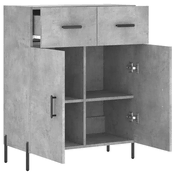 Komoda betonsko siva 69,5x34x90 cm inženirski les