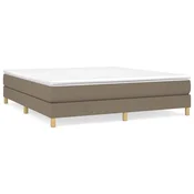 Vidaxl Posteljni okvir z vzmetmi taupe 180x200 cm blago