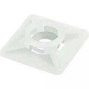 Pritrdilna podlaga za kabelske vezice, 19x19 mm, naravne barve, z dvostranskim lepilnim trakom in mo