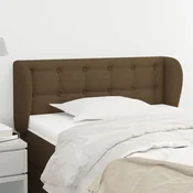 Vidaxl vidaXL Vzglavje s krilci temno rjavo 93x23x78/88 cm blago