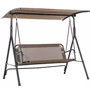 Homestar Vrtna gugalnica za 2 osebi 172x110x155 cm rjava
