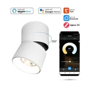 Zigbee TUYA 9W stropna svetilka, nadometna, nastavljiva, zatemnljiva, bela