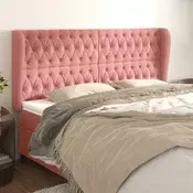 Vidaxl vidaXL Vzglavnik s krilci roza 203x23x118/128 cm žamet