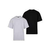 Mens T-shirts Tall 2-Pack white+black