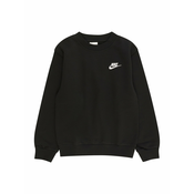 Nike K NSW CLUB FLC CREW LS LBR, djeci pulover, crna FD3006