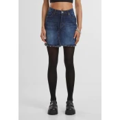 Womens Heavy Mini Denim Skirt Navy Blue