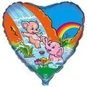 Grabo Folija balon Srce Slon Slonov rojstni dan 45 cm