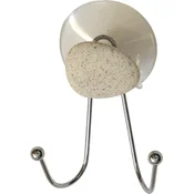 TENDANCE Obešalnik z 2 vakumskima kaveljčkoma, deco pebble