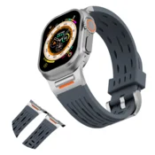 Pašček za Apple Watch 2 3 4 5 6 7 8 9 10 42 mm 44 mm 45 mm 49 mm temno siv