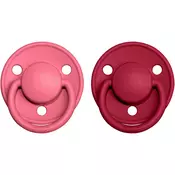 BIBS De Lux Natural Rubber 1 duda Coral/Ruby 2 kos