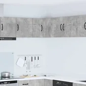 vidaXL Stenska kuhinjska omarica z vrati Betonsko siva 57 x 57 x 40 cm