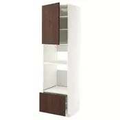 METOD / MAXIMERA Visoki element za ugradb uredaje, bijela/Sinarp smeda, 60x60x220 cm