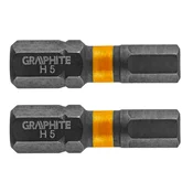 slomart GRAPHITE udarni bit HEX5 x 25 mm, 2 kom