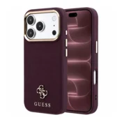Maska Guess Saffiano Small 4G & Classic Logo MagSafe za iPhone 17 Pro Max/ 17 Pro Max burgundy