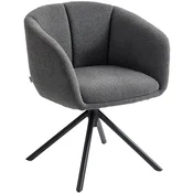 Homestar Naslanjač z vrtljivim sedežem oblazinjen 585x59x785 cm temno siv