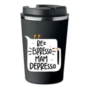 shumee Vrhunska termo skodelica s potiskom Espresso Depresso 350ml 0,35l KT_031