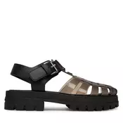 Sandali Tommy Jeans Jelly Chunky Cleat Fisherman EN02949 Črna