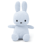 Bon Ton Toys Miffy ECO Corduroy zajček mehka igrača, 23 cm, Ice modra (879)