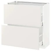 METOD / MAXIMERA Podni ormaric,2 fioke, bela/Veddinge bela, 80x37 cm