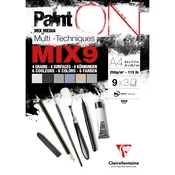 Clairefontaine blok skicirka Paint On Mixed media A4, 27 listni, 250 g, barvni papir