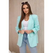 Elegant blazer with mint lapels