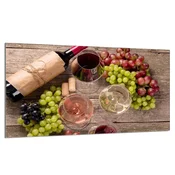 shumee Steklena zaščita za kuhalno ploščo 90x52 Vino