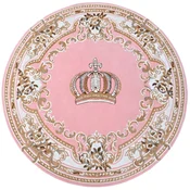 Round Casa Padrino Luxury Baroque Carpet Pink/White/Brown - Various Sizes