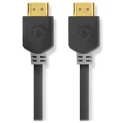 Nedis Hitri kabel HDMI 2.0 z ethernetom/ 4K@60Hz/ pozlačeni priključki HDMI-HDMI/ antracit/ škatla/ 10 m