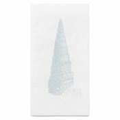 Lene Bjerre Papirnate serviete SHELBY s sliko školjke, svetlo modre, 40x40 cm