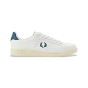 Fred Perry za moške. B6312-C22 Usnjene športne copate B721 white (43), Bela, Ravna stran, Čipke, Priložnostno