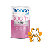 Monge Grill Adult Pork 100g, Hrana u Kesici sa Svinjetinom za Odrasle Pse
