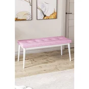 Hanah Home klupa Pera Bench, 105 cm, roze / bela