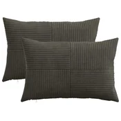 vidaXL Prevleka za blazino 2 pcs ALMELO Antracit 40 x 60 cm korduroy