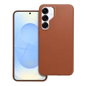 OEM Etui za Samsung S25 PLUS Leather Mag Cover, združljivo z MagSafe, rjave barve